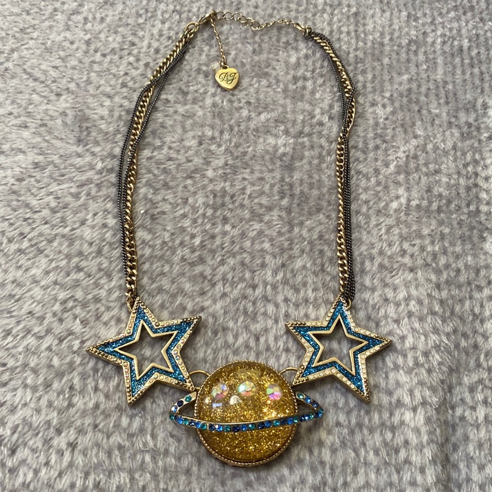 Betsey Johnson Heavens to Betsey Saturn necklace